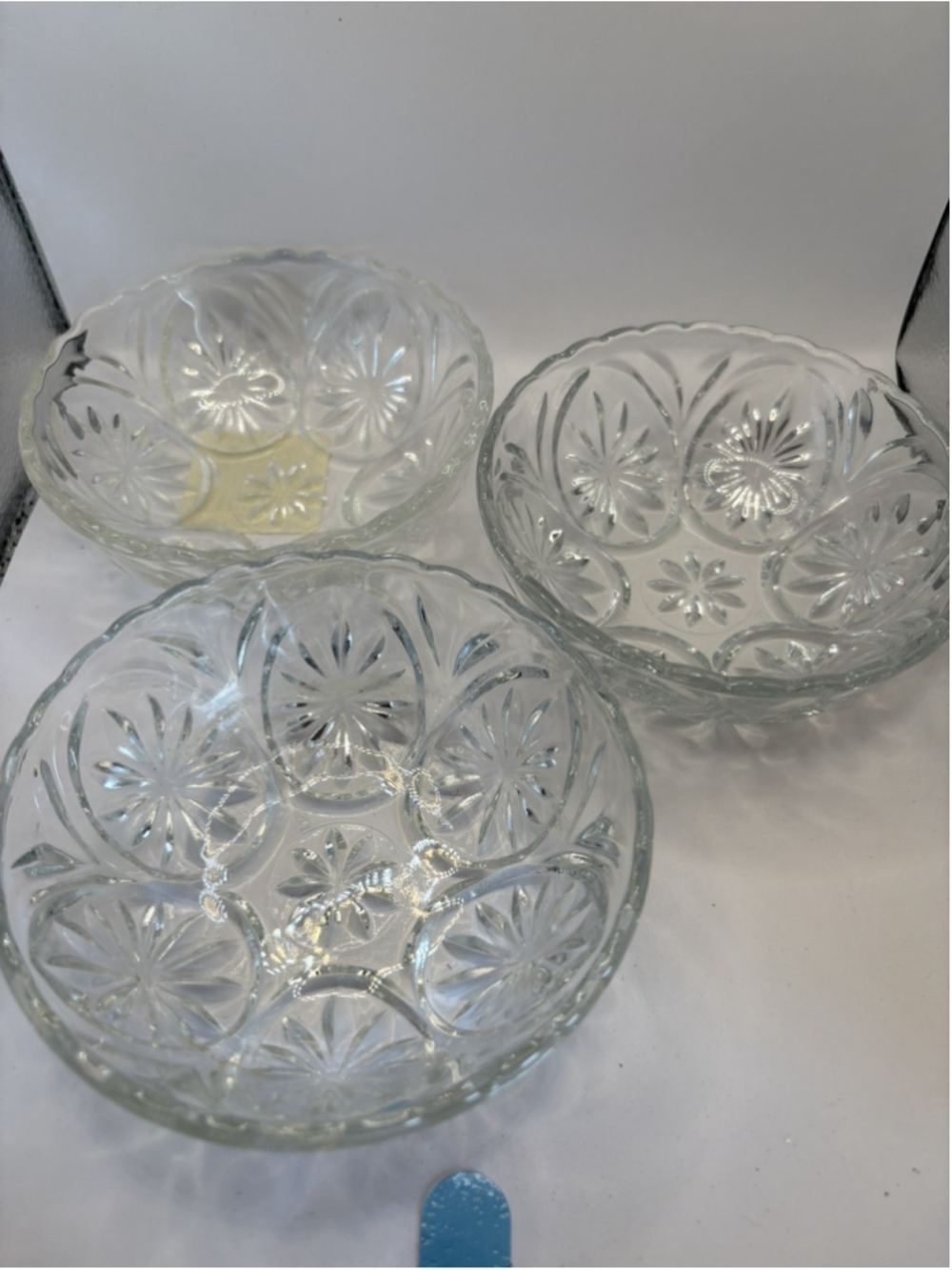 Anchor Hocking Crystal Bowls (Set of Three)